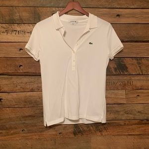 White Lacoste Polo
